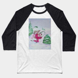 Winter Rabbit Baseball T-Shirt